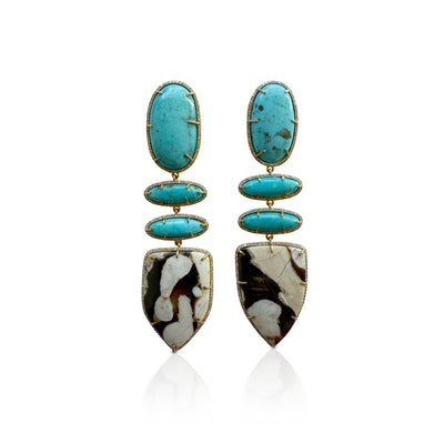 14k Campitos Quadri Drop Earrings