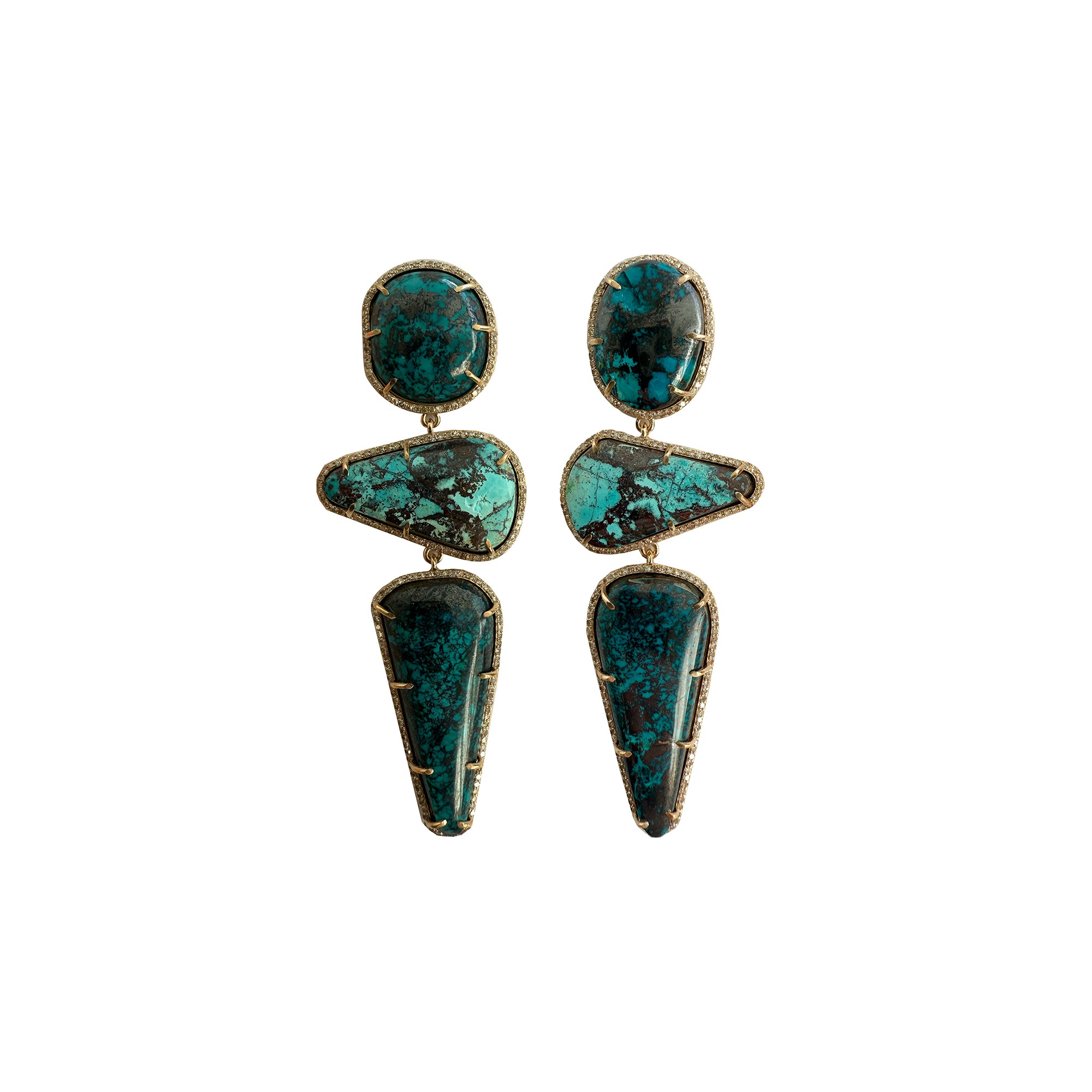 14k Bisbee Triple Drop Earrings