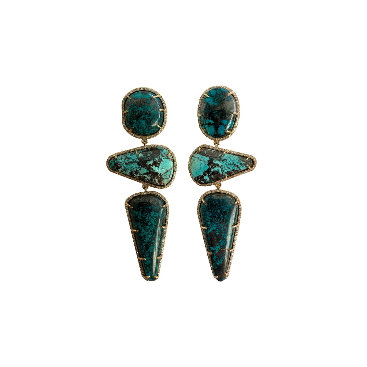 14k Bisbee Triple Drop Earrings