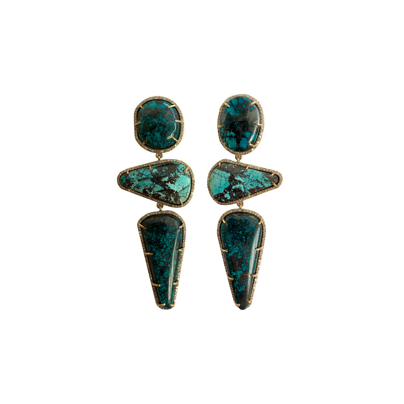 14k Bisbee Triple Drop Earrings
