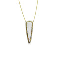 14k Medium Mother of Pearl Shield Necklace