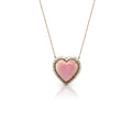14k Conch Baguette Heart Necklace
