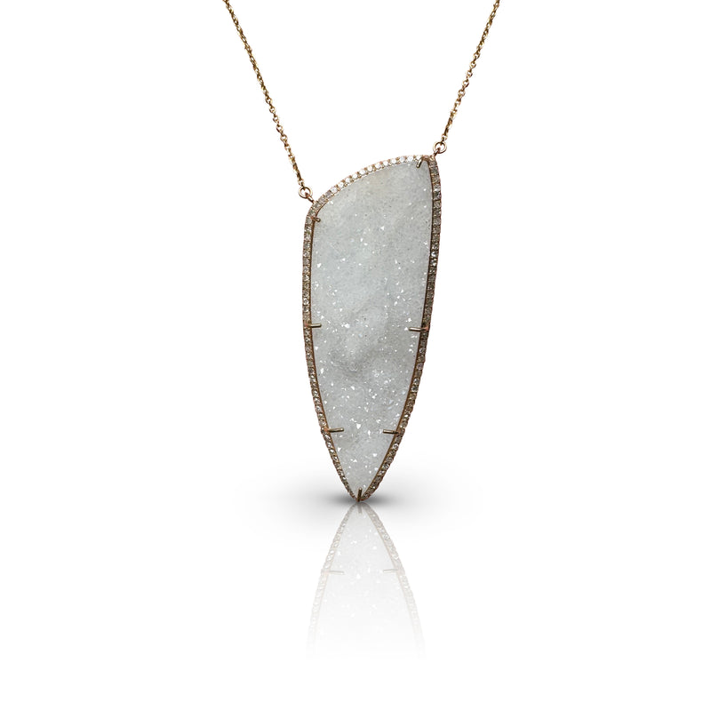 14k Diamond and Druzy Necklace