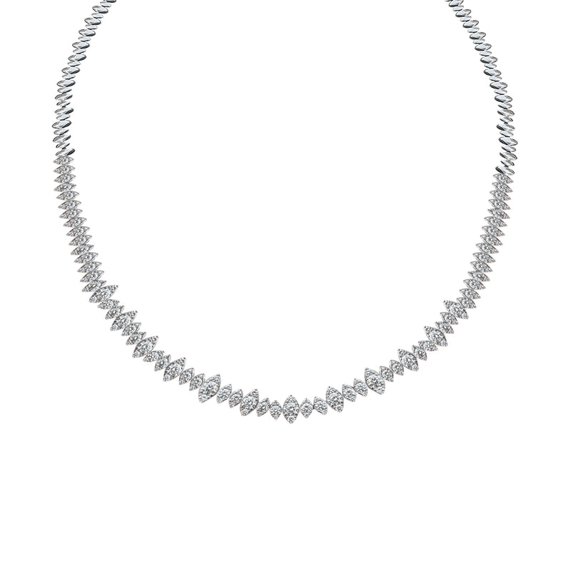 14k White Gold Marquis Necklace