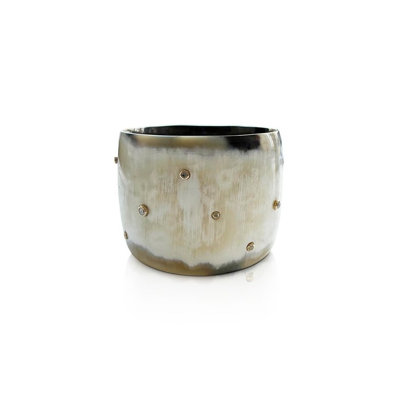 Buffalo Horn + Diamond Bangle