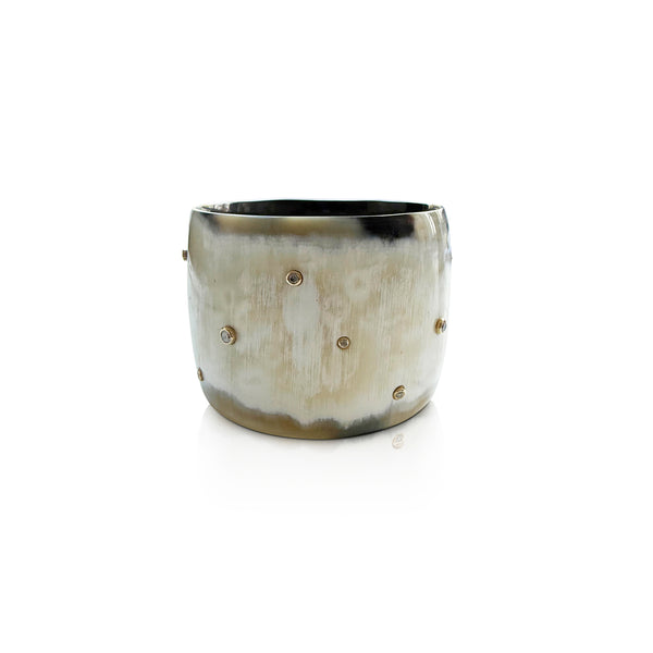 Buffalo Horn + Diamond Bangle