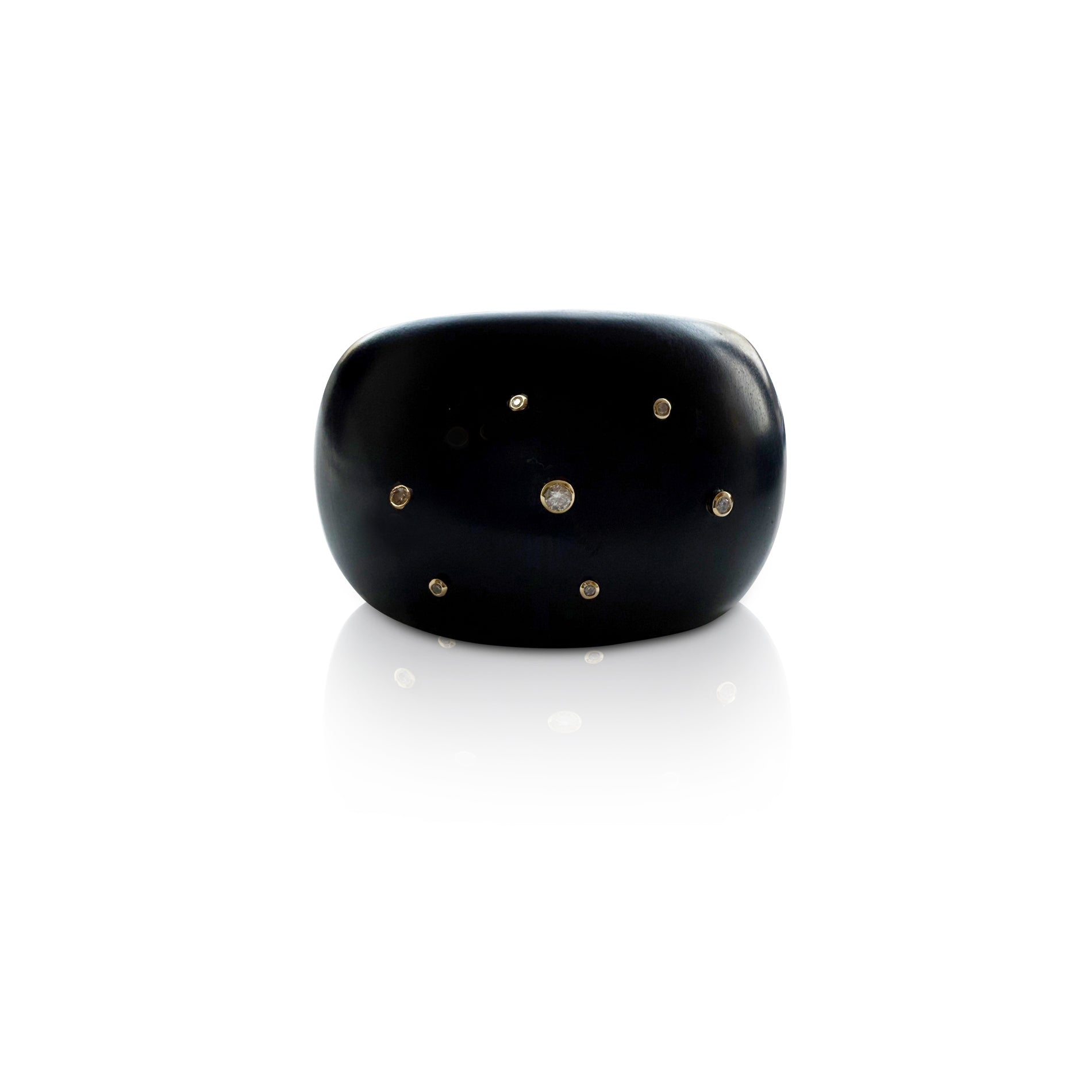 Wood + Scattered Diamond Cuff