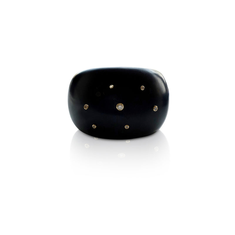 Wood + Scattered Diamond Cuff
