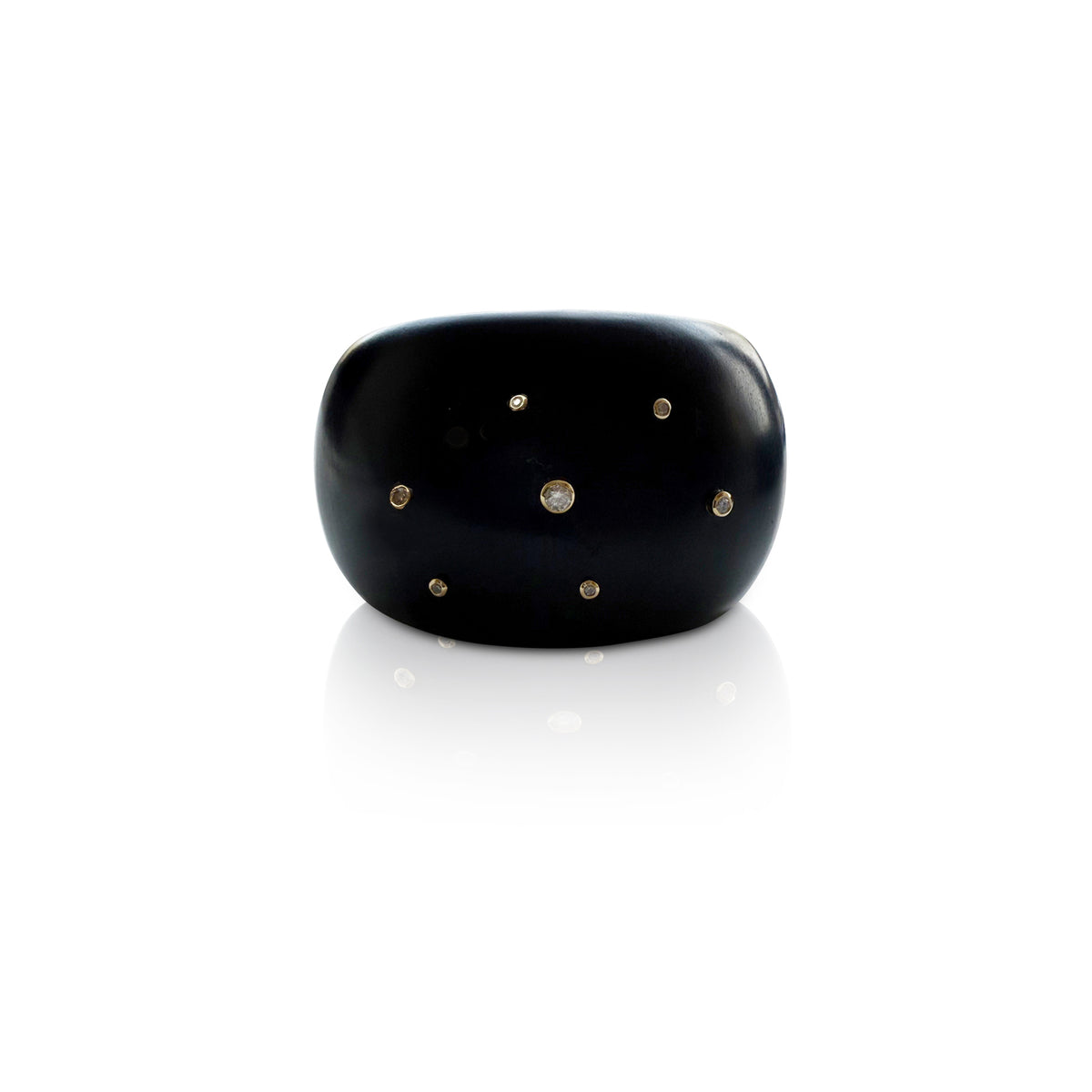 Wood + Scattered Diamond Cuff