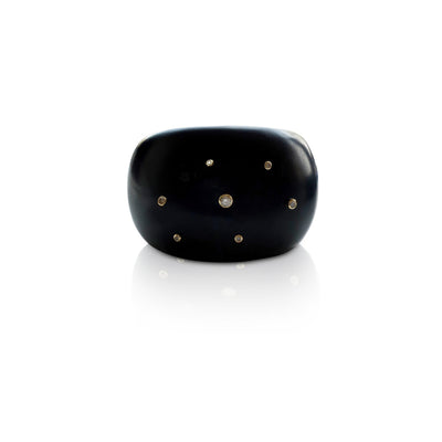 Wood + Scattered Diamond Cuff