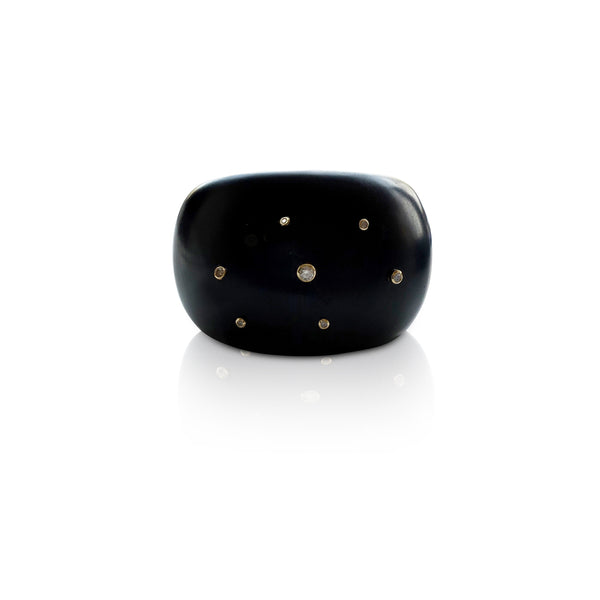 Wood + Scattered Diamond Cuff