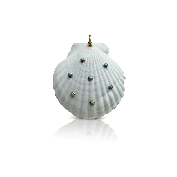 14k Bezel Turquoise Clamhttps://gallery.kellylanephotography.com/-scarter/gallery Shell Pendant