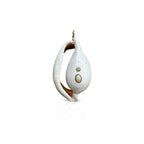 14k Jumbo Diamond + Opal Cowrie Shell Pendant