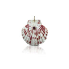 14k Pink and White Clam Shell