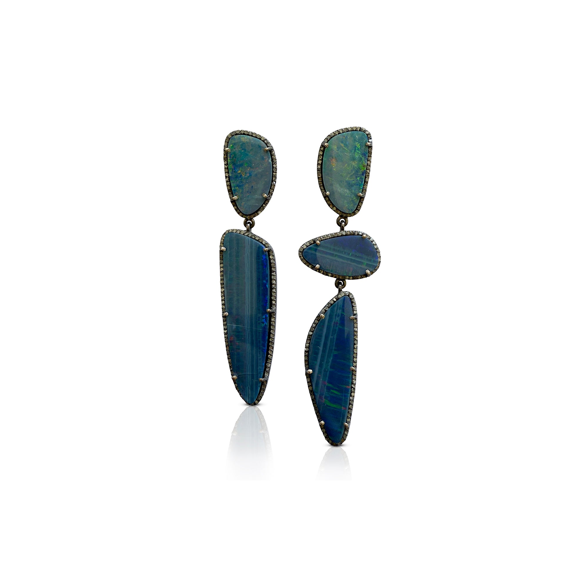 Boulder Opal Mixed Drop Earrings