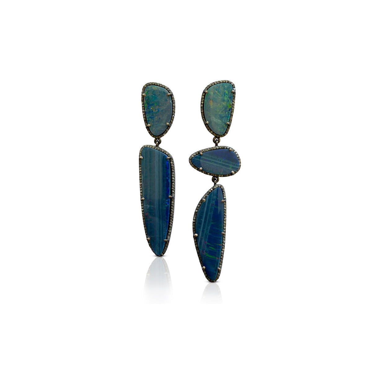 Boulder Opal Mixed Drop Earrings