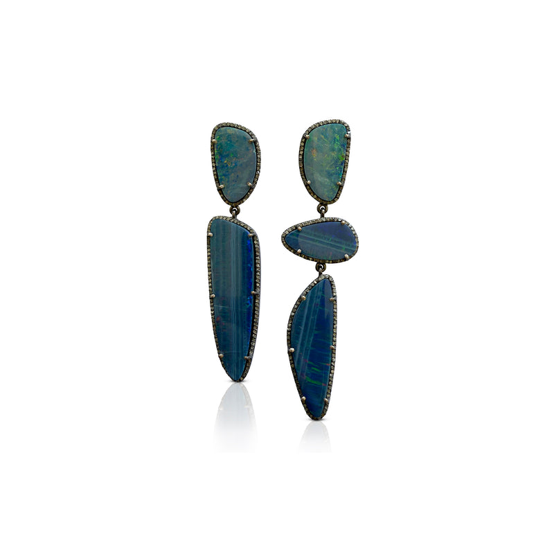 Boulder Opal Mixed Drop Earrings