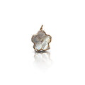 14k Mother of Pearl Flower Bezel Diamond Charm