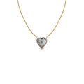 Mini 14k White Buffalo Heart