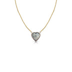 Mini 14k White Buffalo Heart
