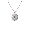 White MOP + Diamond Donut Necklace