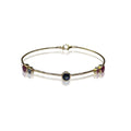 14k Sapphire Hammered Wire Bracelet