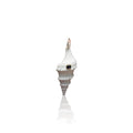 14k White Spindle Snail Blue Sapphire Shell Charm