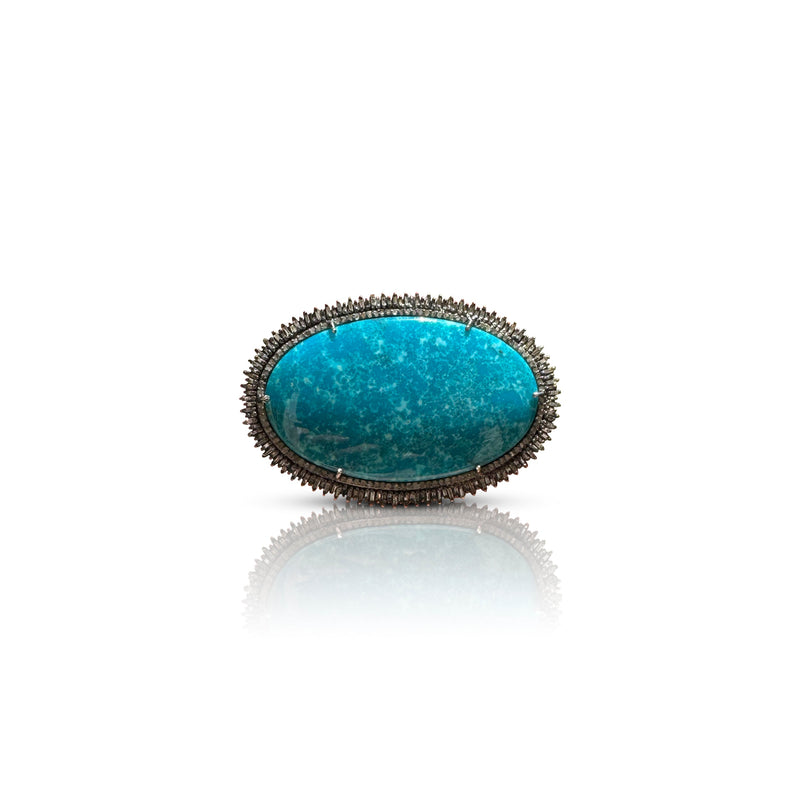 Oval Nacozari Turquoise Belt Buckle