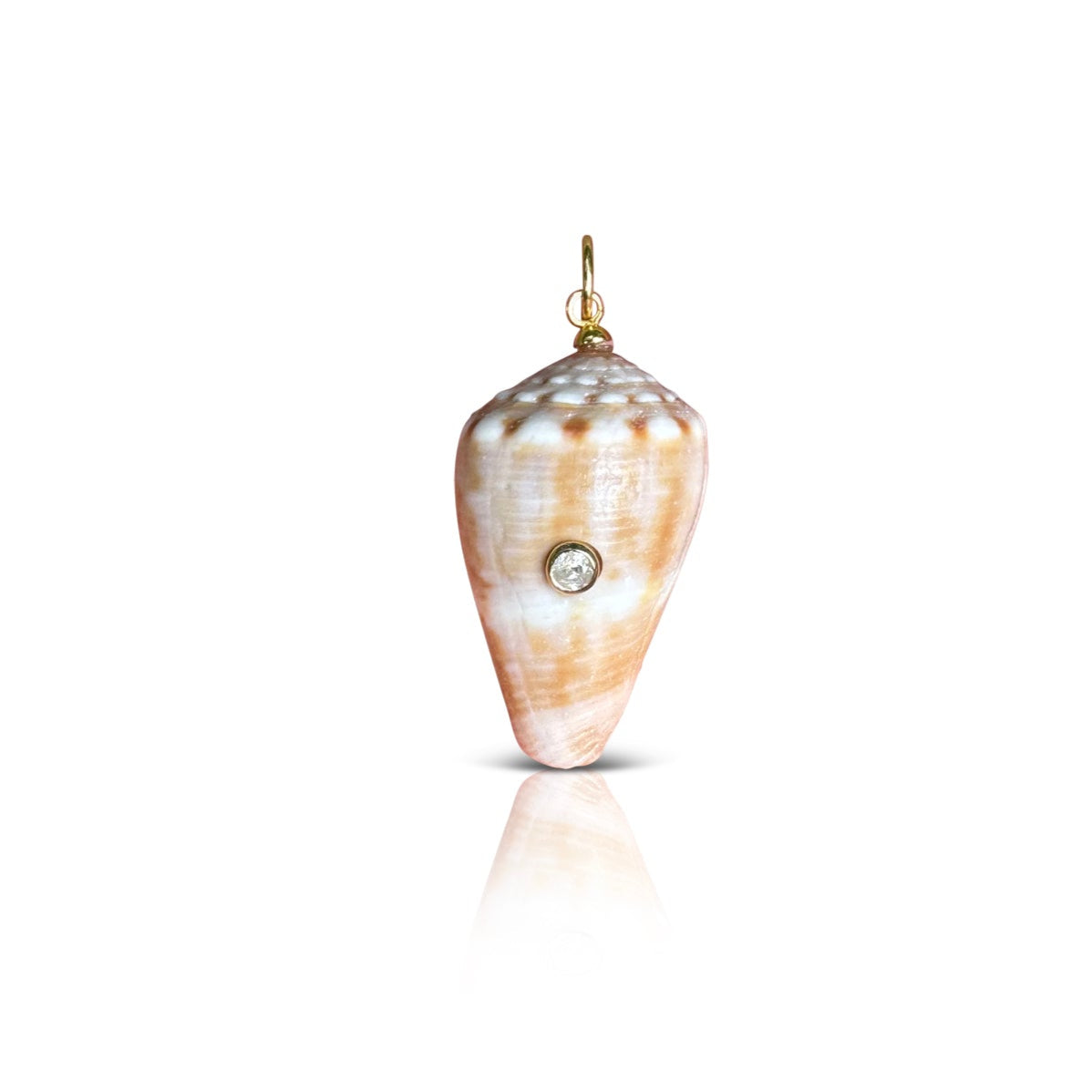 14k Diamond Cone Snail Shell