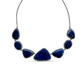Azurite Silver Choker Necklace