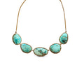 14k Kingman Turquoise Diamond Choker