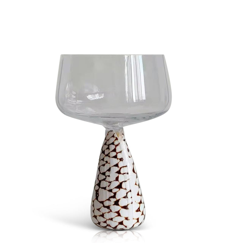 Pair of Natural Conch Shell Wine Glass