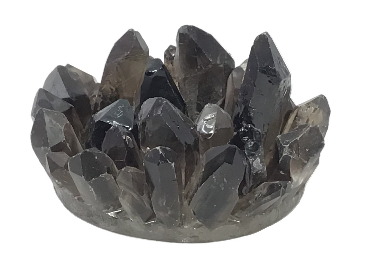 Smoky Quartz Crystal Points Candle Holder