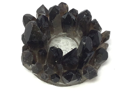 Smoky Quartz Crystal Points Candle Holder