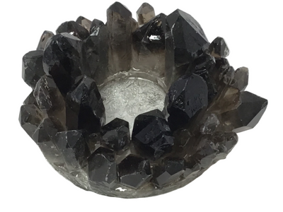 Smoky Quartz Crystal Points Candle Holder