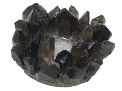 Smoky Quartz Crystal Points Candle Holder