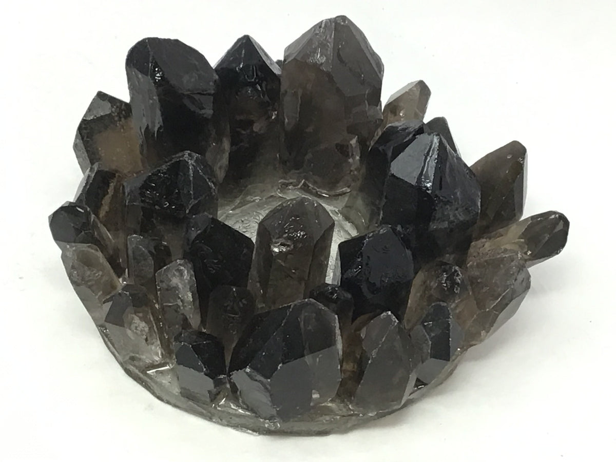 Smoky Quartz Crystal Points Candle Holder