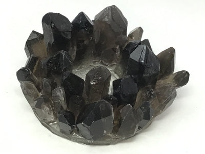 Smoky Quartz Crystal Points Candle Holder