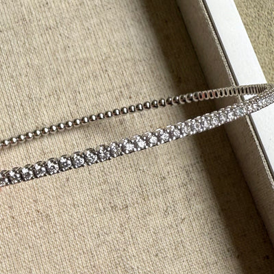 Adjustable 14k White Gold Diamond Choker