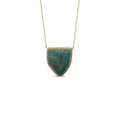 14k Nacozari Turquoise Shield Necklace