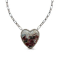 Eudialyte Baguette Heart Necklace