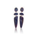 14k Boulder Opal Triple Drop Earrings