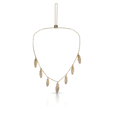 14k Feather Dangle Necklace