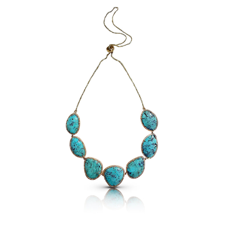 14k and Diamond Turquoise Choker