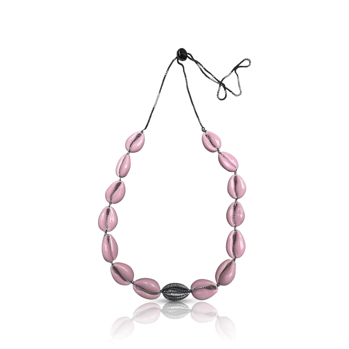 Pink Adjustable Cowrie Choker