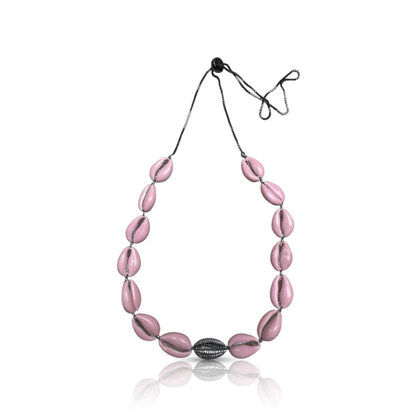 Pink Adjustable Cowrie Choker