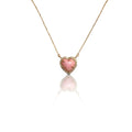 14k Pink Conch Shell Heart Necklace NEW