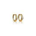 Yellow Gold Pear Diamond Huggie