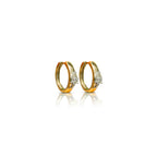 Yellow Gold Pear Diamond Huggie