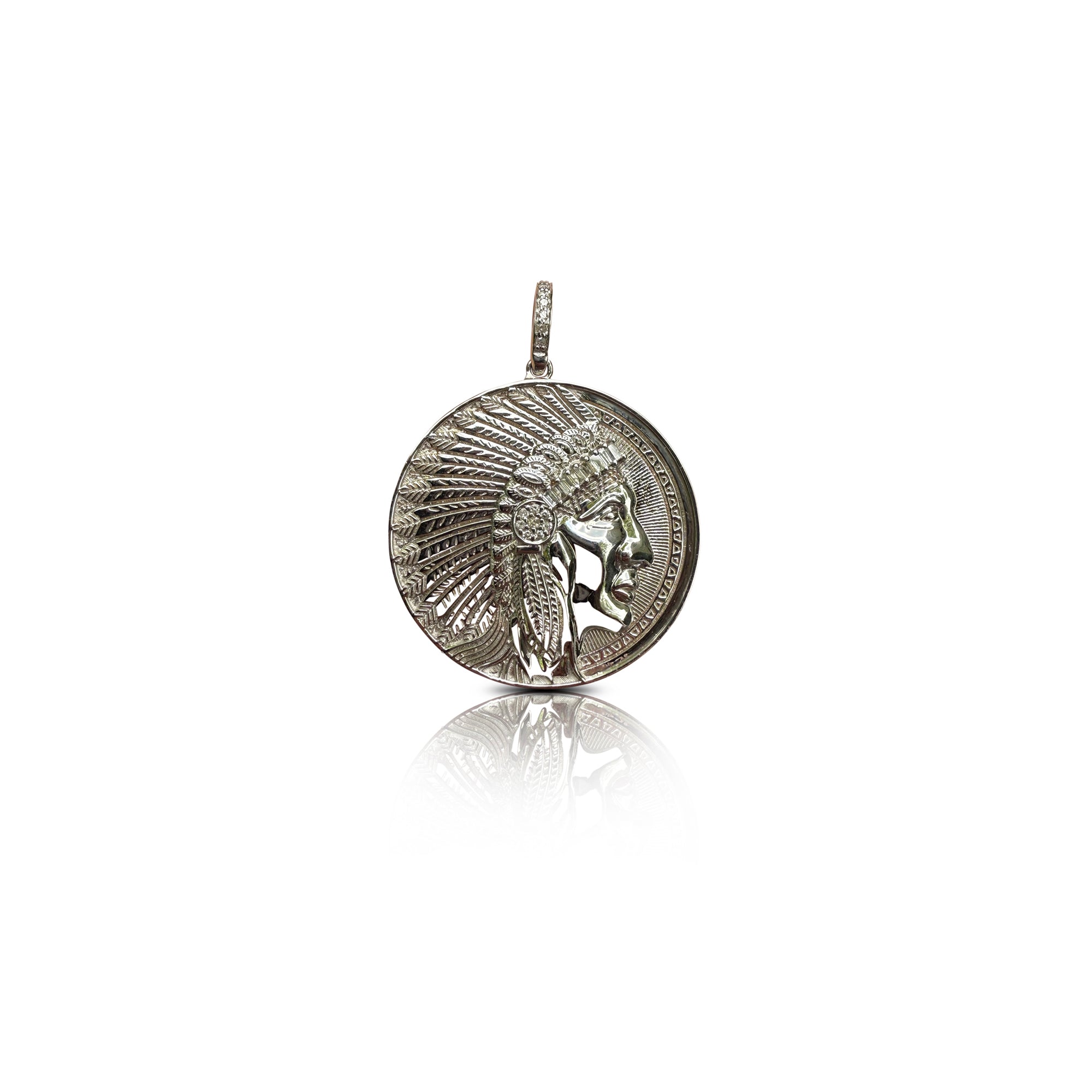 White Gold Headdress Pendant